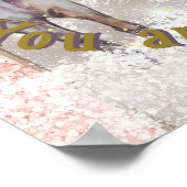 2 witte paarden in zonnestraal poster (Hoek)