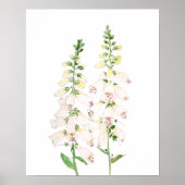 2 witte voxhandschoenen bloemen bloesems bloesem i poster (Voorkant)