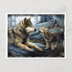2 Wolven Briefkaart