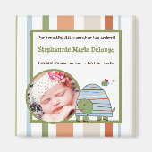 2 "x2" aankondiging magneet Laguna strand schildpa (Voorkant)