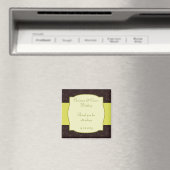 2 "x2" aankondiging magneet licht / olijfgroen Cha (Insitu (Vaatwasser))