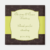 2 "x2" aankondiging magneet licht / olijfgroen Cha (Voorkant)