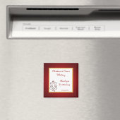 2 "x2" aankondiging magneet Lord Ganesha/Hindu Red (Insitu (Vaatwasser))