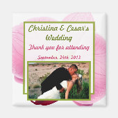 2 "x2" aankondiging magneet roze orchidee lange st (Voorkant)