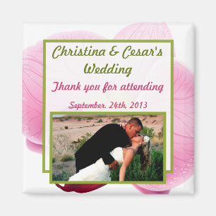 2 "x2" aankondiging magneet roze orchidee lange st