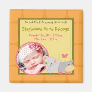 2 "x2" aankondiging magneet tropische punch meisje