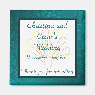 2 "x2" aankondigingsmagneet Arabisch Blauwgroen Magneet