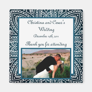 2"x2" Aankondigingsmagneet Diep Marokkaans Blauw Magneet