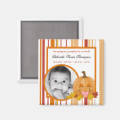 2 "x2" aankondigingsmagneet herfst Herfst pompoen Magneet (Voorkant / Achterkant)