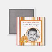 2 "x2" aankondigingsmagneet herfst Herfst pompoen Magneet (Voorkant / Achterkant)