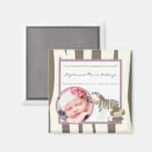 2 "x2" aankondigingsmagneet Jacana Meisje Oerwoud  Magneet (Voorkant / Achterkant)