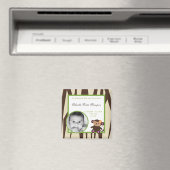 2 "x2" Aankondigingsmagneet Jacana Paarse Dieren Magneet (Insitu (Vaatwasser))