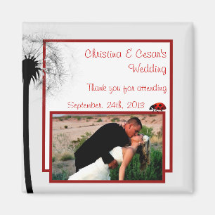 2"x2" Aankondigingsmagneet Lieveheersbeestje op Pa Magneet