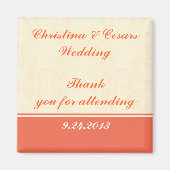 2"x2" aankondigingsmagneet Roze/Perzik formeel sch Magneet (Voorkant)