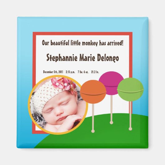 2 "x2" aankondigingsmagneet Snoep Land Ice Cream Magneet (Voorkant)