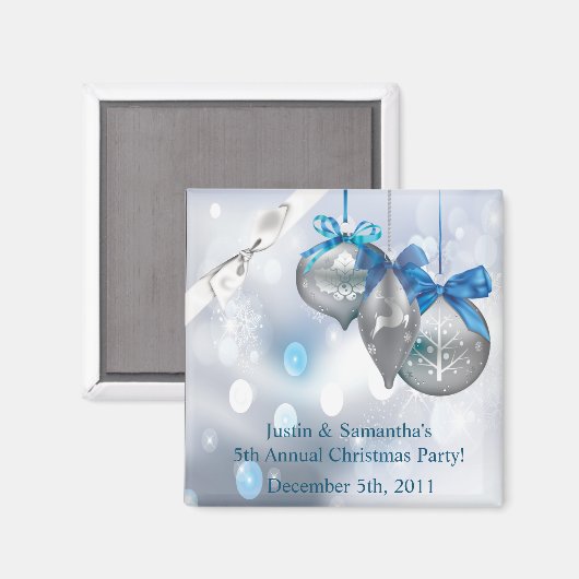 2 "x2" Favor Magnet Ornamenten Sneeuwvlokken Sneeu (Voorkant / Achterkant)