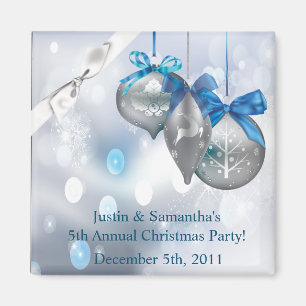 2 "x2" Favor Magnet Ornamenten Sneeuwvlokken Sneeu