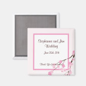 2 "x2" Favor Magnet Pink Cherry Blossom (Voorkant / Achterkant)