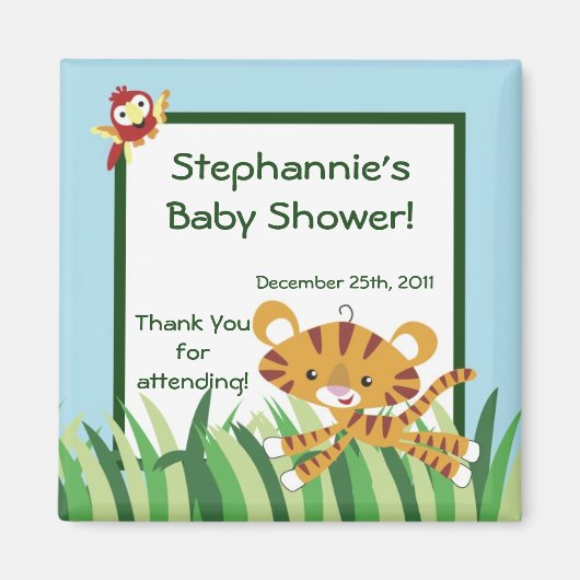 2 "x2" Favor Magnet Rain-forest Oerwoud Animal (Voorkant)