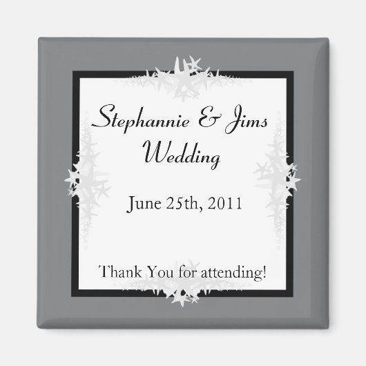 2 "x2" Favor Magnet Zomerliefde en Zeeschelpen (Voorkant)