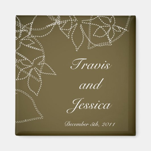 2 "x2" Favoriet Magneet Herfst Bloemval Bladeren B (Voorkant)