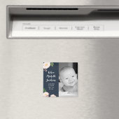 2 "x2" Geboorte Aankondiging Magneet Baby Roze Kos (Insitu (Vaatwasser))