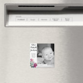 2 "x2" Geboorte Aankondiging Magneet Tropische Blo (Insitu (Vaatwasser))