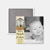 2 "x2" geboorte aankondiging magneet zonsondergang (Voorkant / Achterkant)