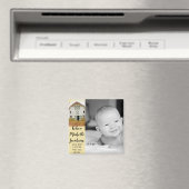 2 "x2" geboorte aankondiging magneet zonsondergang (Insitu (Vaatwasser))