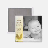 2 "x2" Geboortekaartmagneet Sunny Morning Boerderi Magneet (Voorkant / Achterkant)