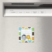 2"x2"Oerwoud King Lion Safari aankondigingsmagneet Magneet (Insitu (Vaatwasser))