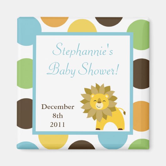 2 "x2"Oerwoud King Lion Safari Zoo Magnet Favor (Voorkant)