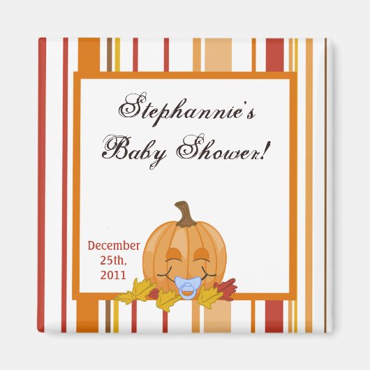 2 "x2" Party Favoriet Magneet Herfst Herfst Pompoe (Voorkant)