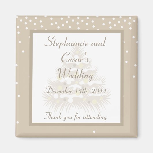 2"x2" reclame magneet Oude Stad Kerstmis (Voorkant)