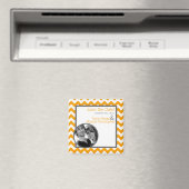 2 "x2" Save the Date Magneet Geel Grijs Gra Chevro (Insitu (Vaatwasser))