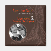 2 "x2" Save the Date Magnet Herfst Tree Initiaal C (Voorkant)