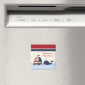 2 "x2" Vierkante Ahoy Nautische Walvis magneet Fav (Insitu (Vaatwasser))