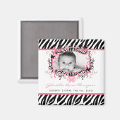 2 "x2" vlinder zebra print aankondiging magneet (Voorkant / Achterkant)