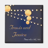 2 "x2" voorkeur Magneet Papier Lantaarns op Blauw  (Voorkant)