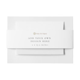 2 x 15,5 inch Invitation Belly Band - Horizontaal Uitnodigingen Wikkel