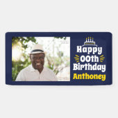 2’ x 1’ Happy Birthday elk jaar foto-banner Spandoek (Horizontaal)