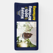 2’ x 1’ Happy Birthday elk jaar foto-banner Spandoek (Verticaal)