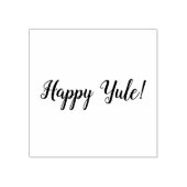 2 x 2 Happy Yule! Maple Wood en Rubber Ink Stamp Rubberstempel (Afrduk)
