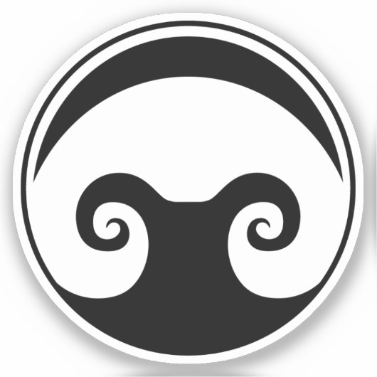 2 x 2-inch Aldarion Sticker Black (Voorkant)