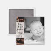 2 x 2-inch geboorteaankondiging Magnet Cowboy Boot (Voorkant / Achterkant)