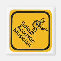 2 x 2 inch Square Fridge Magnet Yellow SAM Logo