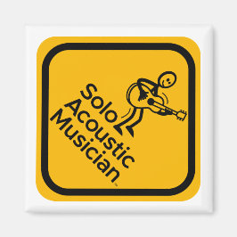 2 x 2 inch Square Fridge Magnet Yellow SAM Logo