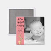 2 x 2 jaar geboorteaankondiging Magnet Bohemian Ca (Voorkant / Achterkant)