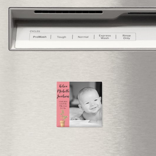 2 x 2 jaar geboorteaankondiging Magnet Bohemian Ca (Insitu (Vaatwasser))