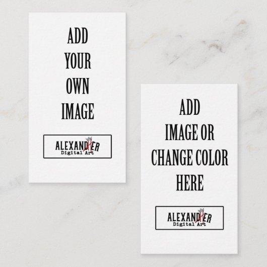 2 x 3,5-inch verticale flatpanel-kaart plaatskaartje (Voorkant / Achterkant)